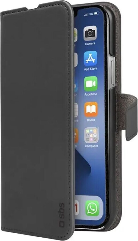 iPhone 13 Pro Wallet Stand Deksel - Svart