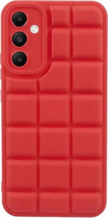 Samsung Galaxy A05s Fleksibelt Plastdeksel med Jakketekstur - Rød