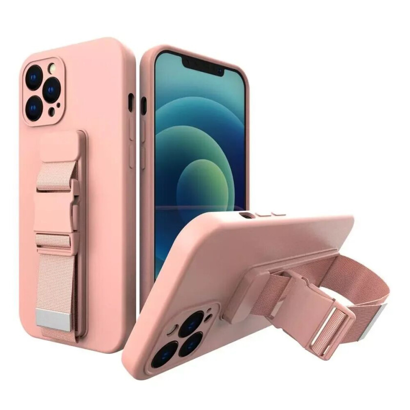 Hurtel iPhone X / Xs Hurtel Plastdeksel m. Stropp - Rosa