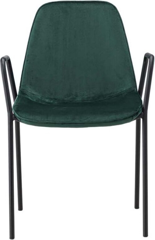 Klädesholmen spisestuestoler med armlener velour grønn.