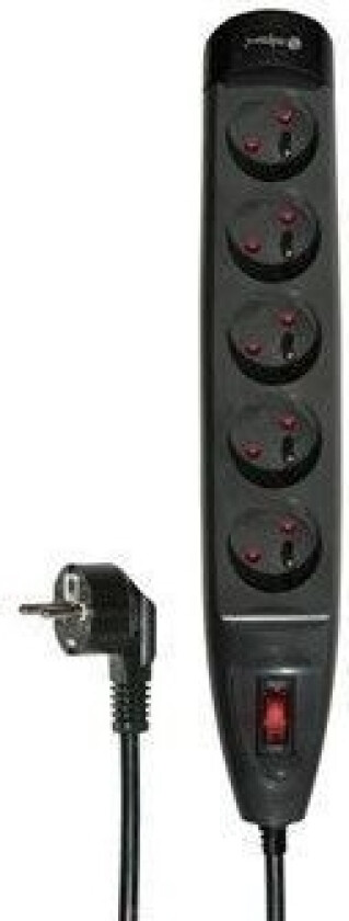 Power Strip, Dpm, Surge Protector, 5 Sockets, 3 M, Black (Fmp7130)
