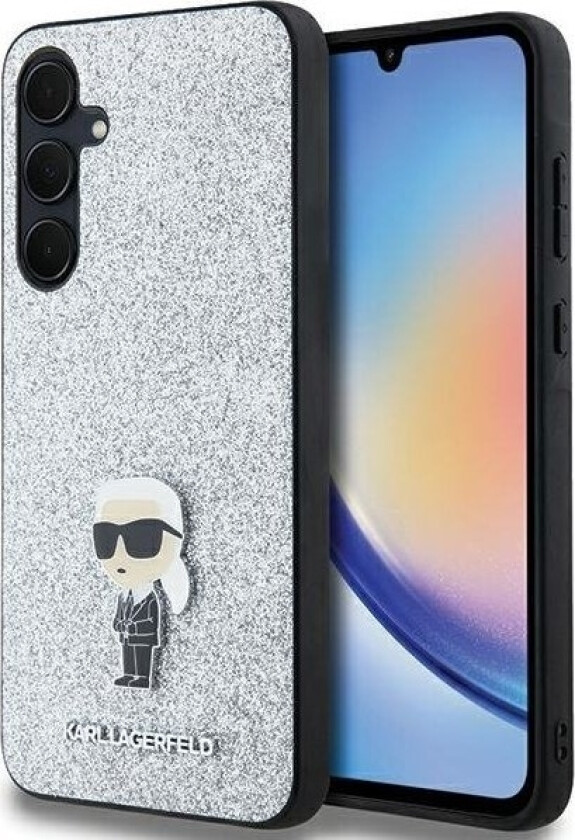 Etui Klhcsa35gcnpsg Samsung Galaxy A35 Hardcase Fixed Glitter Choupette Logo Metal Pin Srebrny/Silver