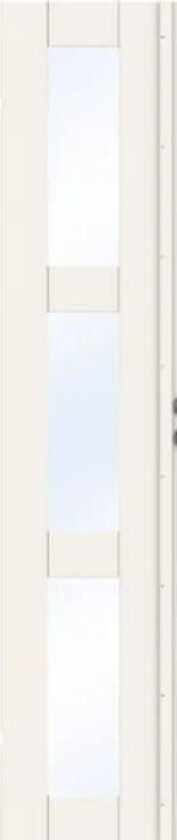 Dørbl sk unique gw03l 4x20 hvit skåtedørblad 4mm herdet glass