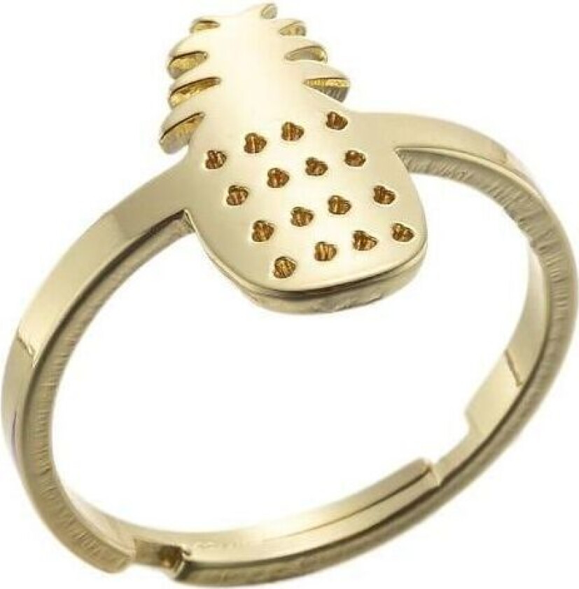 Gold-plated ring with beautiful pineapple suits everyone gilded