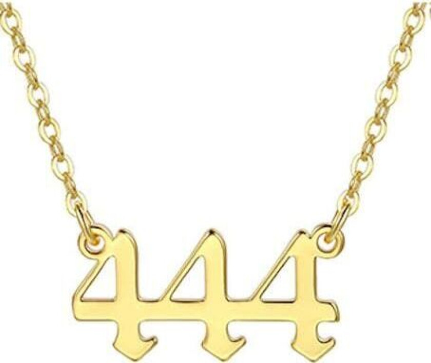 Gold plated necklace angel number 444 meaning gift spiritual