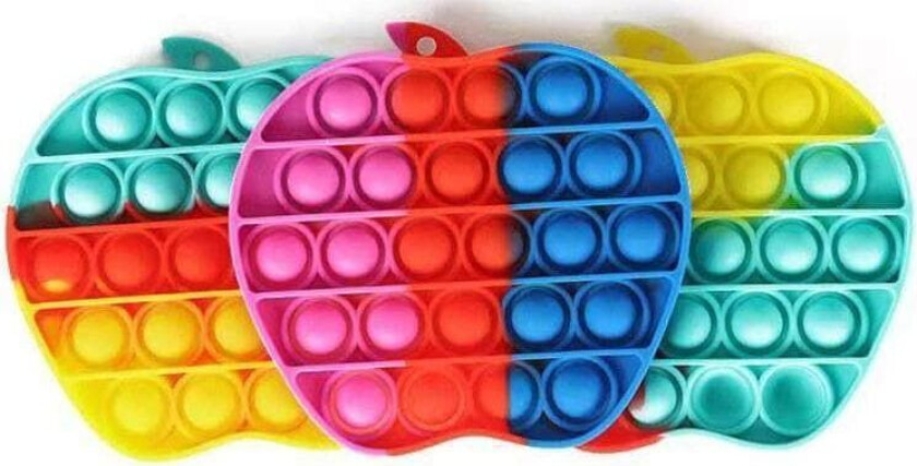 Pop It Fidget Toy Original - Rainbow Apple - CE-godkjent