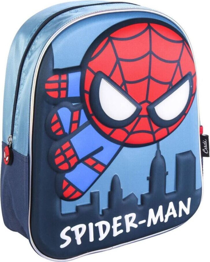 Spiderman 3D ryggsekk 31 cm med lys veske skolesekk spidey