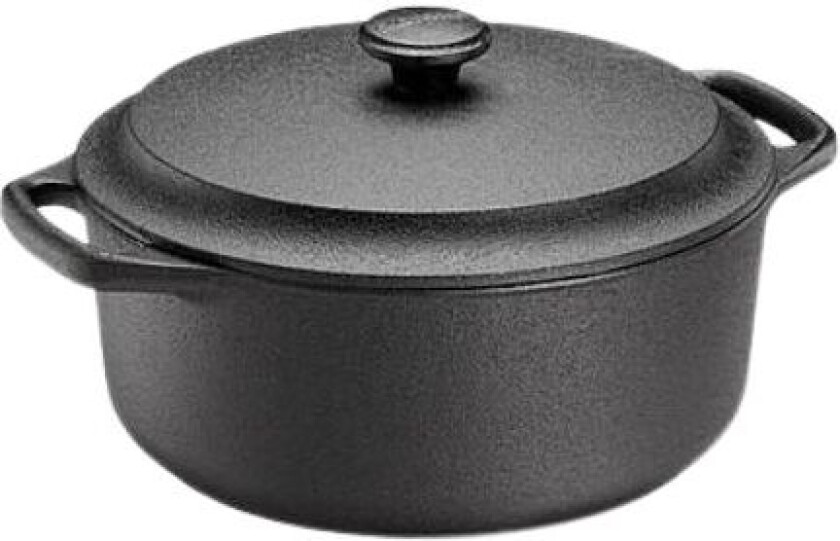 Pfas-fri Støpejernsgryte Med Lokk, 5,5 L