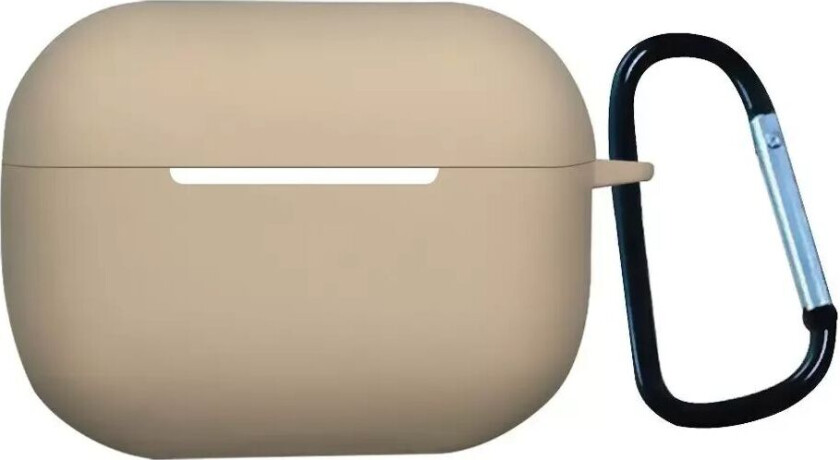Apple Airpods Pro 2nd Gen (2022) Silikondeksel med Karabinkrok - Beige