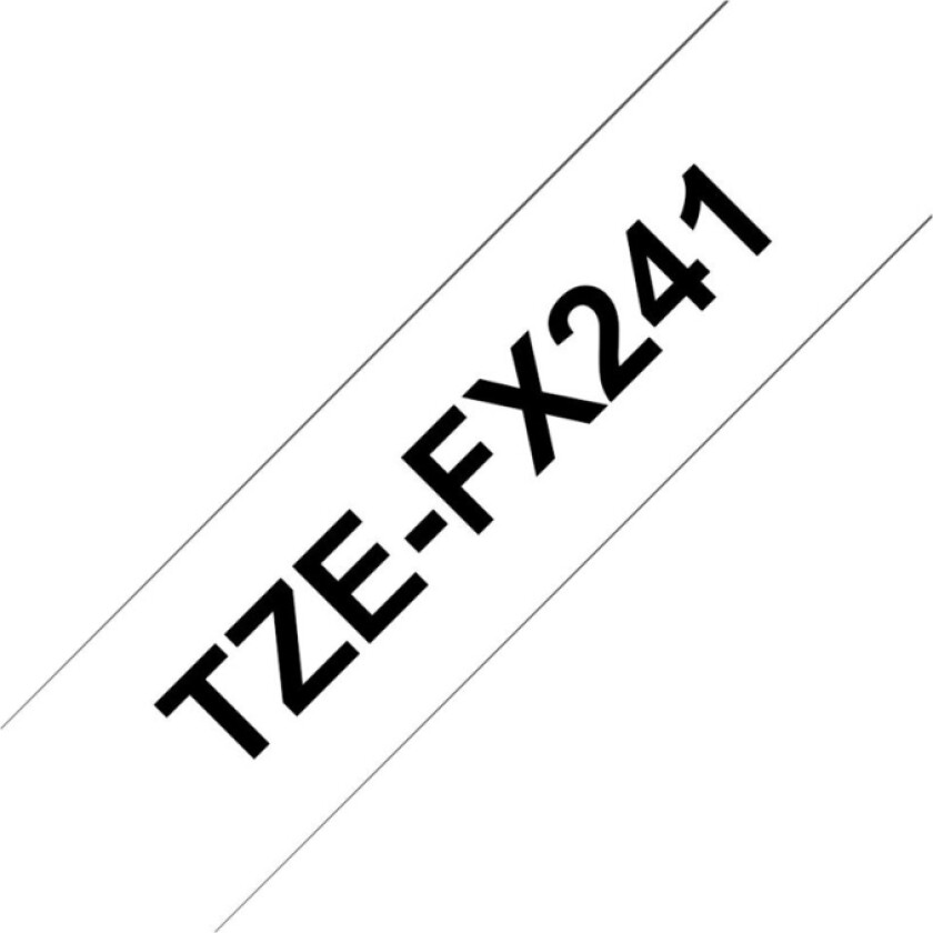 Tze-Fx241 - Adhesiv - Svart På Hvitt - Rull (1,8 Cm X 8 M) 1 Kassett(Er) Fleksibel Id-Tape - For P-Touch Pt-D410vp, Pt-D460btvp, Pt-D610btvp,