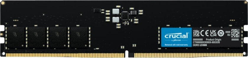 - Ddr5 - Modul - 16 Gb - Dimm 288-Pin - 5600 Mhz / Pc5-44800 - Cl46 - 1.1 V - Ikke-Bufret - On-Die Ecc