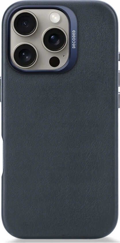 Leather Backcover - Skórzana Obudowa Ochronna Do Iphone 16 Pro Kompatybilna Z Magsafe (Navy)