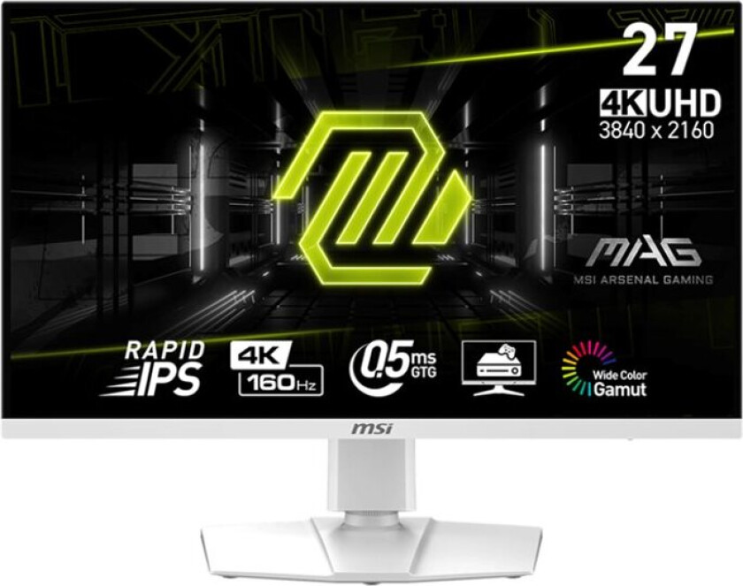 Msi Mag 274Urfwde - Led-Skjerm - Gaming - 27" - 3840 X 2160 4K Uhd (2160P) @ 160 Hz - Fast Ips - 400 Cd/M² - 1000:1 - Displayhdr 400 - 0.5 Ms - 2Xhdm