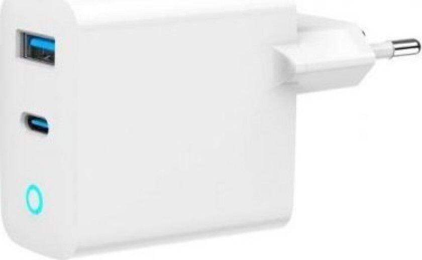 Lader Rask Usb Gan Lader 2-Ports 45W Led Hvit