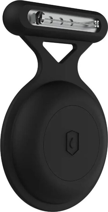 AirTag Silikon Deksel m. Brosje - Svart