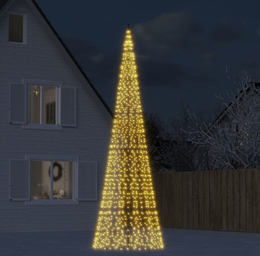 Bilde av Juletrelys på flaggstang 1534 LED varmhvit 500 cm