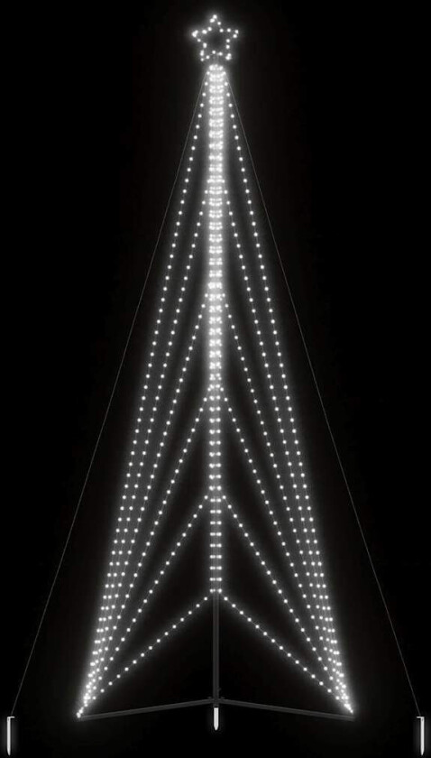 Juletrelys 861 LEDs kald hvit 478 cm