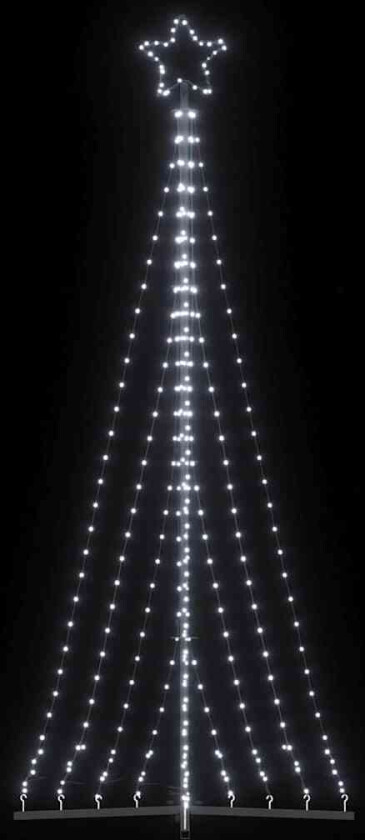 Juletrelys 447 LEDs kald hvit 249 cm