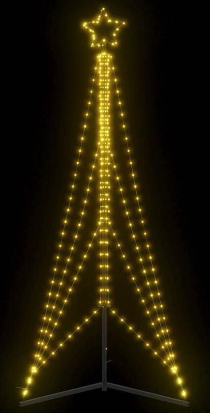 Juletrelys 483 LEDs varm hvit 240 cm