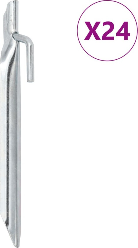 Bilde av Teltplugger 24 stk V-formet 17 cm Ø20 mm galvanisert stål