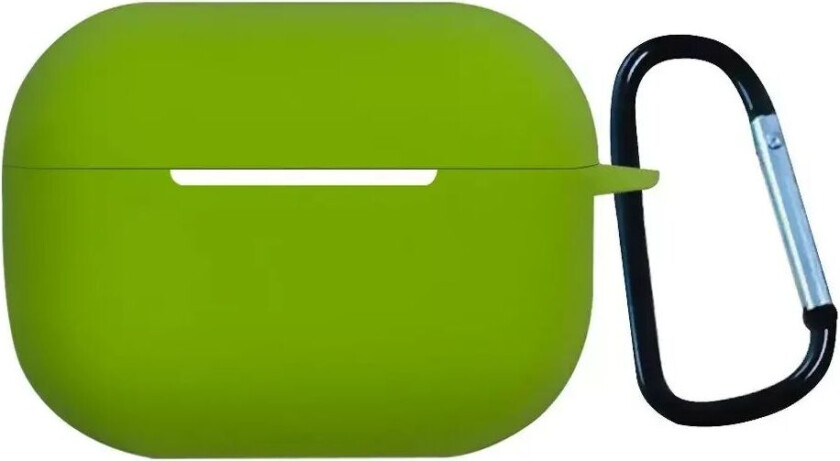 Apple Airpods Pro 2nd Gen (2022) Silikondeksel med Karabinkrok - Lysegrønn