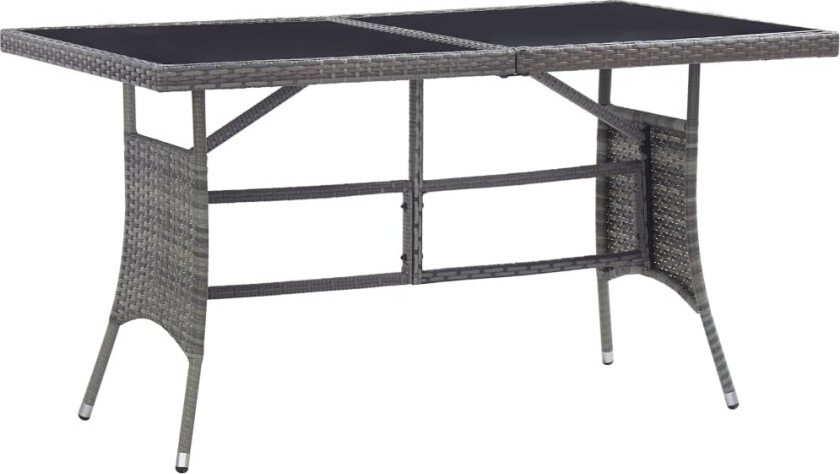 Hagebord grå 140x80x74 cm polyrotting