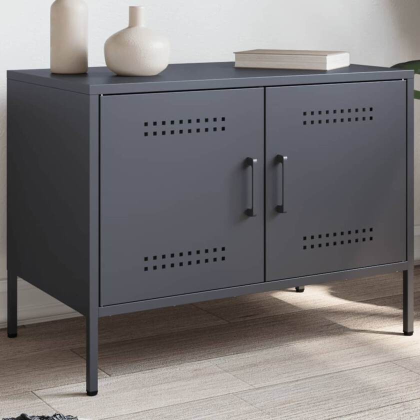 TV-benk antrasitt 68x39x50,5 cm stål