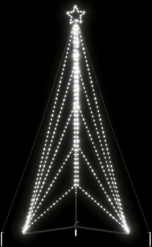 Juletrelys 615 LEDs kald hvit 404,5 cm