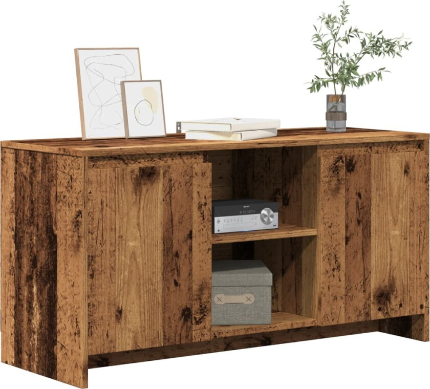 TV-benk gammelt tre 102x37,5x52,5 cm konstruert tre