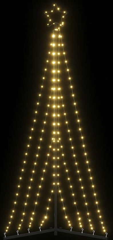 Juletrelys 339 LEDs varm hvit 187 cm