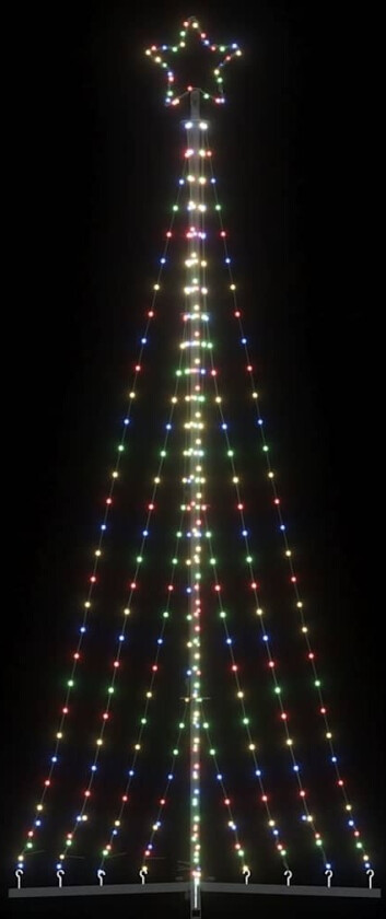 Juletrelys 447 LEDs fargerik 249 cm
