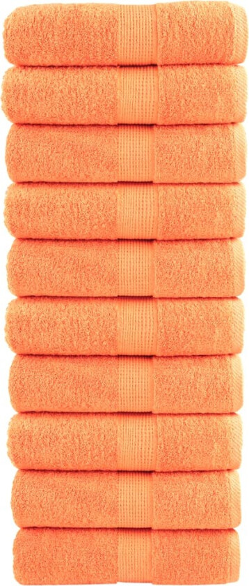Premium vaskekluter SOLUND 10 stk oransje 30x30 cm 600 g/m2