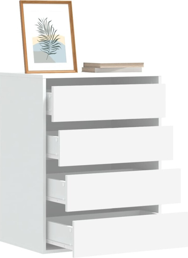 Kommode hvit 60x41x76 cm konstruert tre