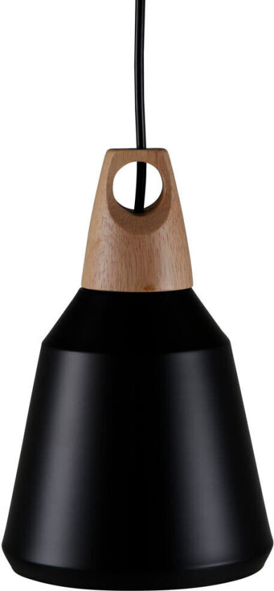 Nao belysning pendel Ø16cm aluminum svart, tre.