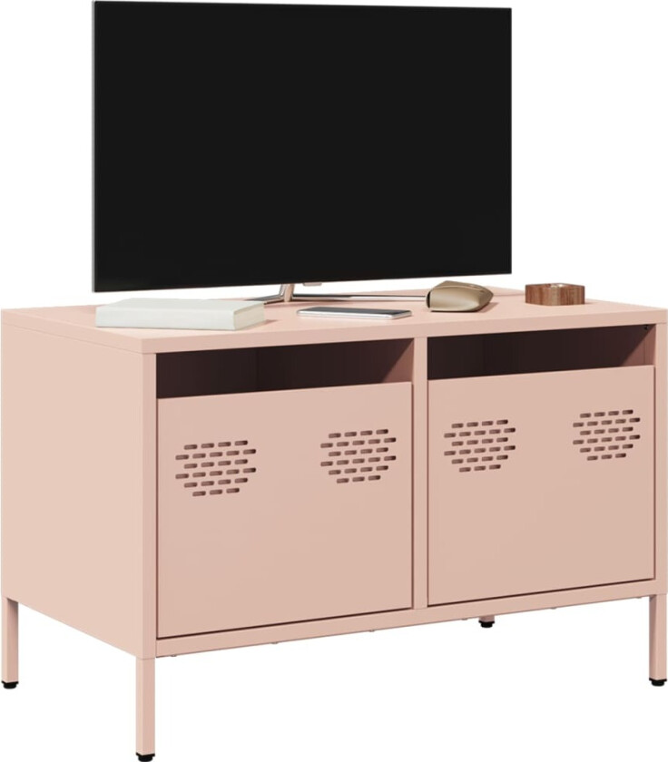 TV-benk rosa 68x39x43,5 cm kaldvalset stål