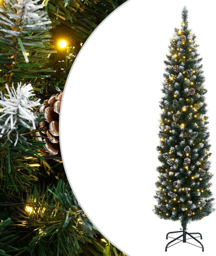 Kunstig slankt juletre 300 LED 180 cm