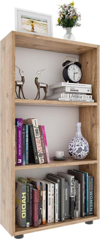 Bulas3 hylle 3 hyller eik dekor.