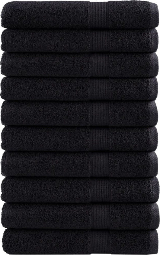 Premium håndklær SOLUND 10 stk svart 100x200cm 600 g/m2