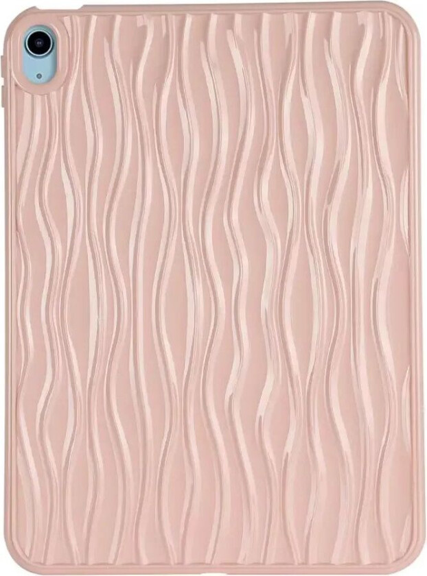 iPad Air (2022 / 2020) Fleksibelt Plast Deksel - Bølge Design - Rosa