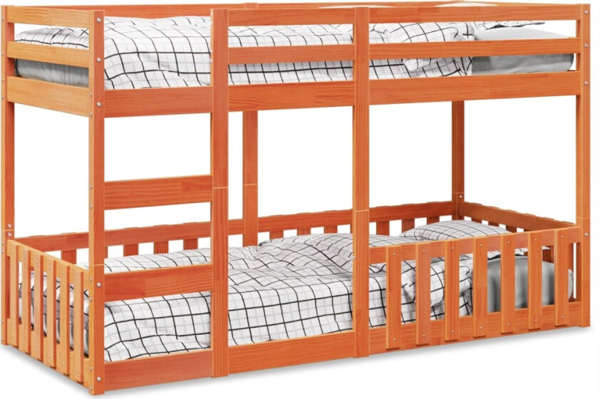 Køyeseng voksbrun 90x200 cm heltre furu