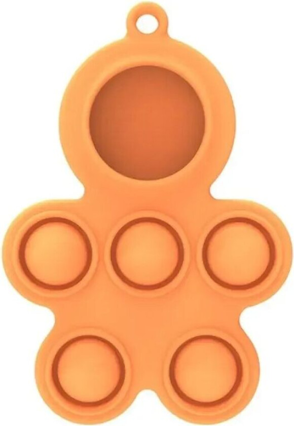 AirTag Silikondekselfigur m. Nøkkelring - Oransje