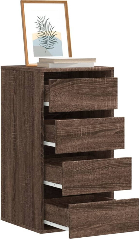 Kommode brun eik 40x41x76 cm konstruert tre