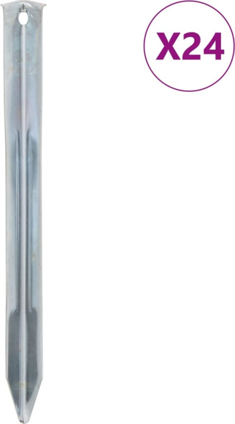 Bilde av Teltplugger 24 stk 22 cm Ø20 mm galvanisert stål
