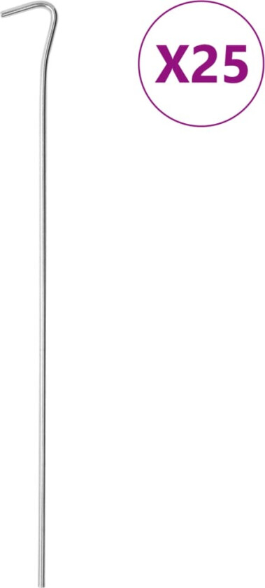 Bilde av Teltplugger 25 stk 30 cm Ø4 mm galvanisert stål