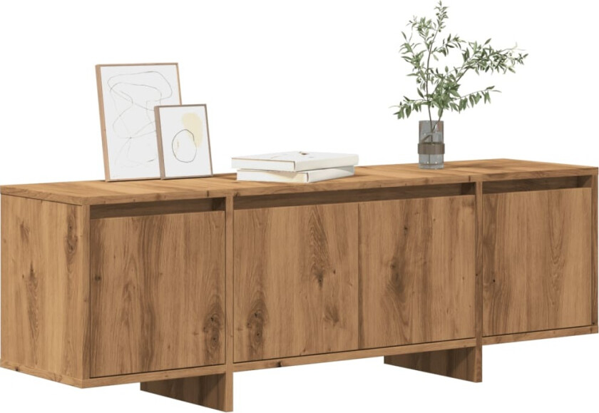 TV-benk artisan eik 120x30x40,5 cm konstruert tre