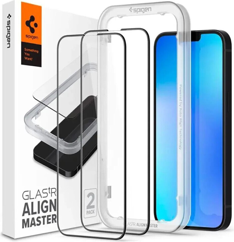 iPhone 14 / 13 Pro / 13 Skjermbeskyttelse 2-Pack - Svart Kant