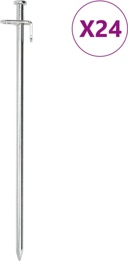 Bilde av Teltplugger 24 stk 30 cm 8 mm galvanisert stål