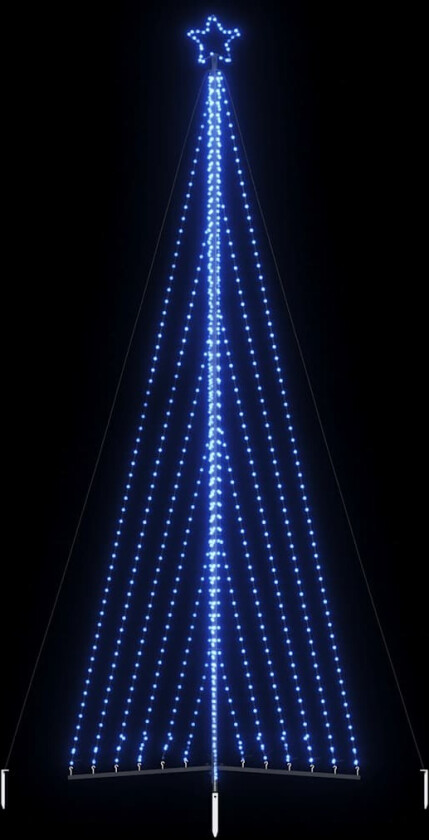 Juletrelys 789 LEDs blå 476 cm