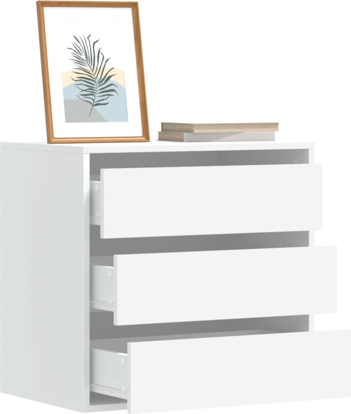 Kommode hvit 60x41x58 cm konstruert tre