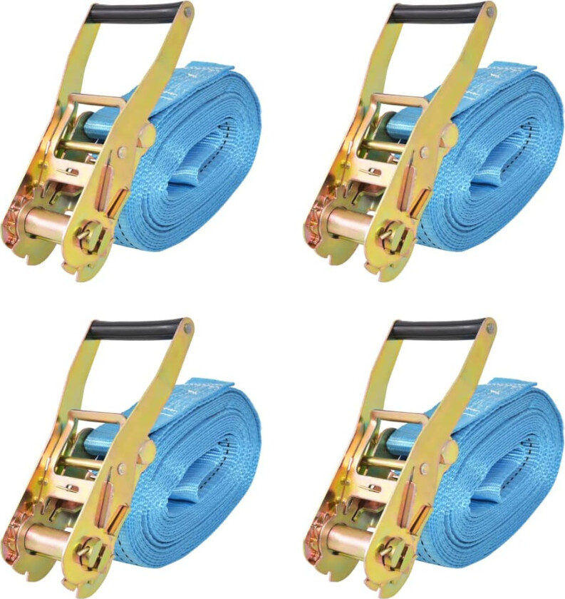 Bilde av Jekkestropper med skralle 4 stk 4 tonn 8mx50mm blå